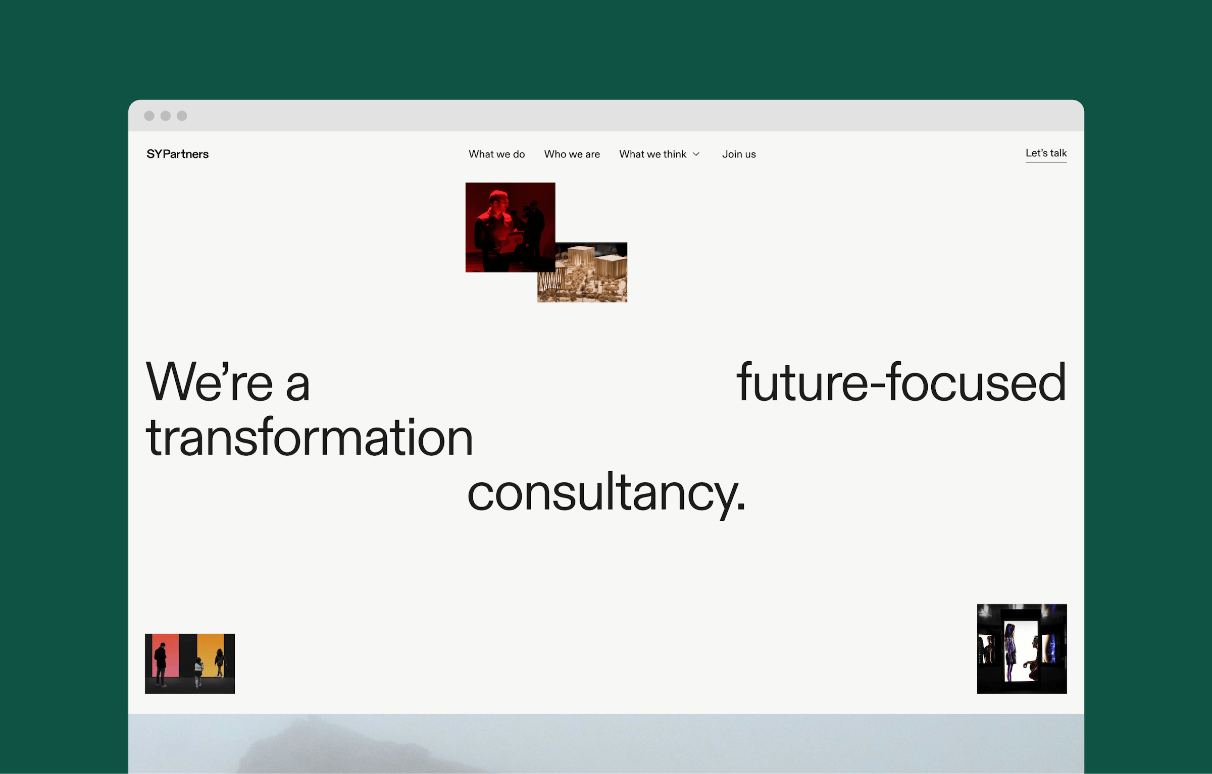 Homepage of the SYPartners website